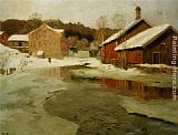Fritz Thaulow Vintersol painting